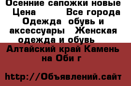 Осенние сапожки новые › Цена ­ 600 - Все города Одежда, обувь и аксессуары » Женская одежда и обувь   . Алтайский край,Камень-на-Оби г.